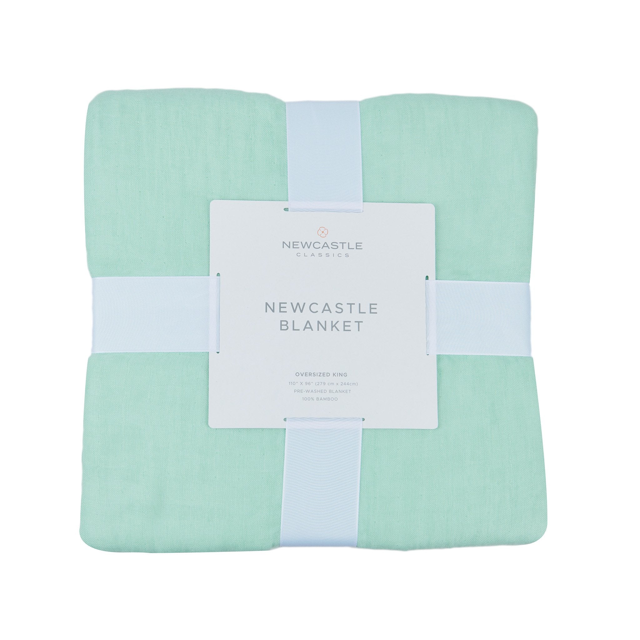 Seafoam Green Oversized Twin Bamboo Muslin Bed Blanket