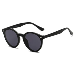 CROSBY | Unisex Fashion Retro Round Horn Rimmed Sunglasses