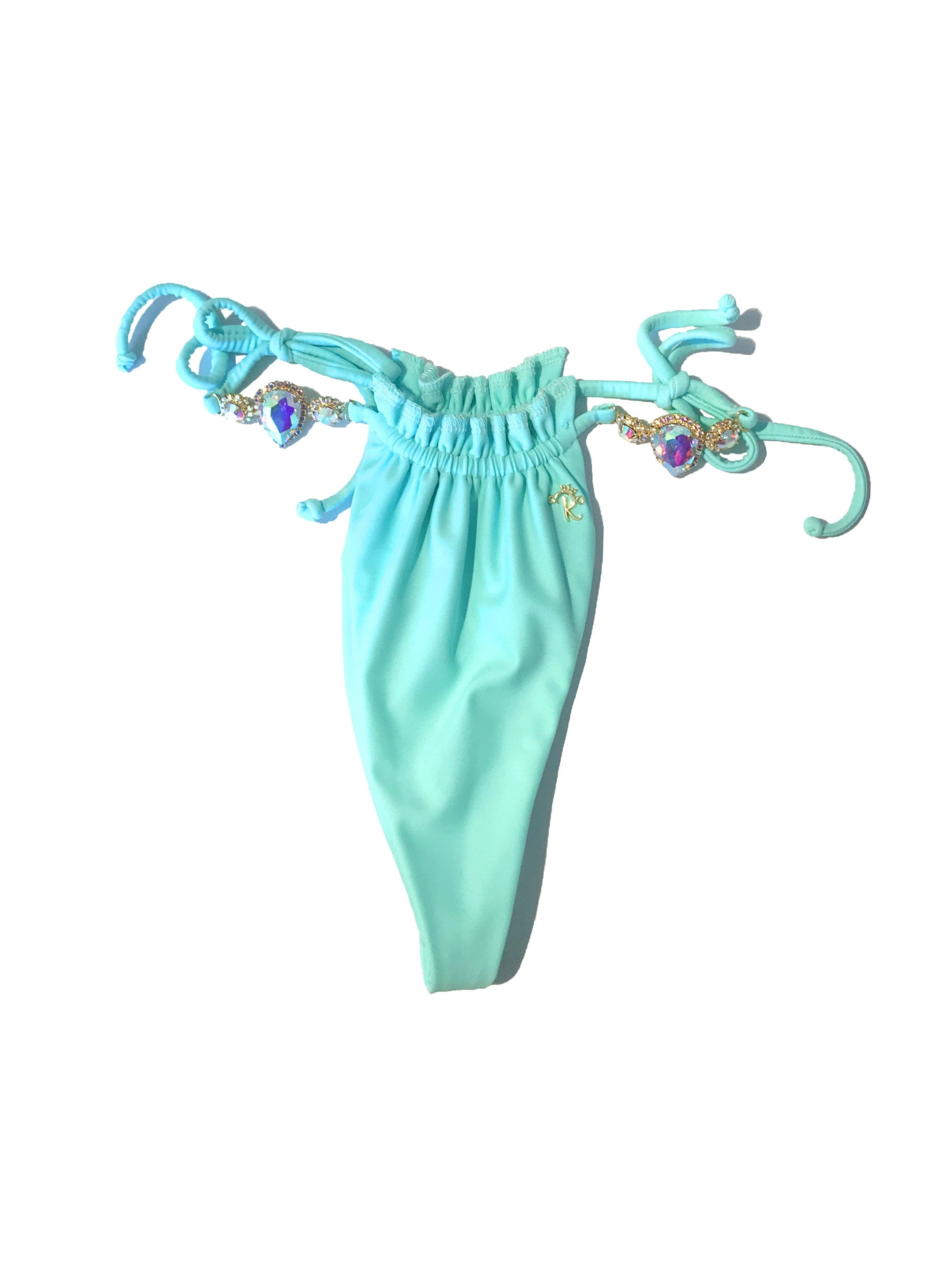 Bas String Candy LUXE - Vert Menthe