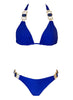 Tina Halter Top & Skimpy Bottom - Blue