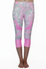 Pink and Gray Marble Moto - Pocket Capri  - ON CLEARANCE