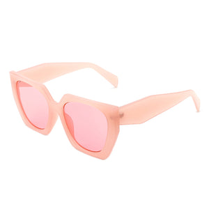 Kaeliana - Oversize Square Tinted Women Fashion Cat Eye Sunglasses