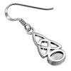 Rainbow Moonstone Trinity Knot Silver Earrings