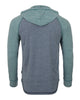 ZIMEGO Sweat à capuche Henley Raglan à manches longues pour hommes avec poche kangourou