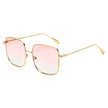 ENOCH | Women Metal Flat Lens Square Sunglasses