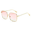 ENOCH | Women Metal Flat Lens Square Sunglasses