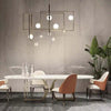 Italian Gold Modern Marble and Stainless Steel Table 6 Chairs