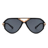 Unityth - Geometric Retro Round Vintage Fashion Aviator Sunglasses