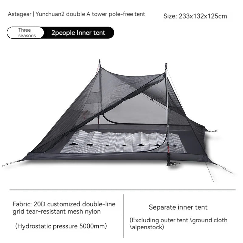 Double-Sided Silicon-Coated Pyramid Tent