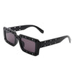 Undynite - Rectangle Irregular Frame Retro Fashion Square Sunglasses