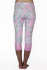 Pink and Gray Marble Moto - Pocket Capri  - ON CLEARANCE