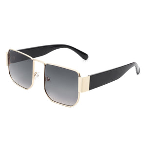 Diamonde - Square Retro Flat Top Tinted Vintage Fashion Sunglasses