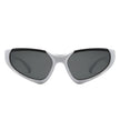 Dazzling - Rectangle Retro Fashion Wrap Around Sunglasses