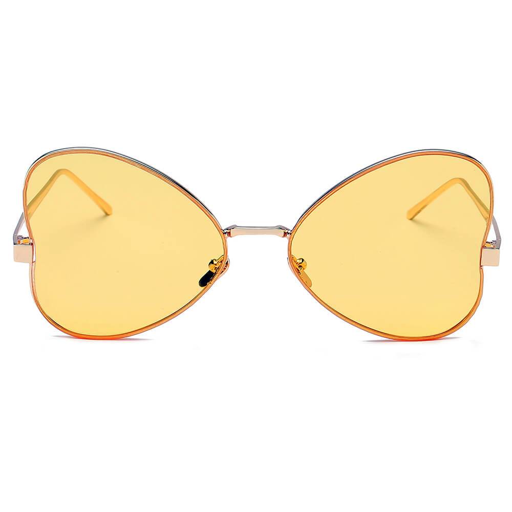 LINDSAY | Women Oversized Rounded Butterfly Fashion Sunglasses