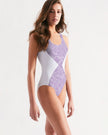 Lavender Floral Women's One-Piece Swimsuit