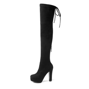 Winter Platform Over the Knee High Shoes