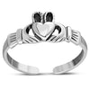 Bague d'orteil Claddagh en argent sterling uni