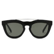 AIEA | Unisex Fashion Brow-Bar Single Flat Lens Round Sunglasses Circle