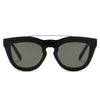 AIEA | Unisex Fashion Brow-Bar Single Flat Lens Round Sunglasses Circle