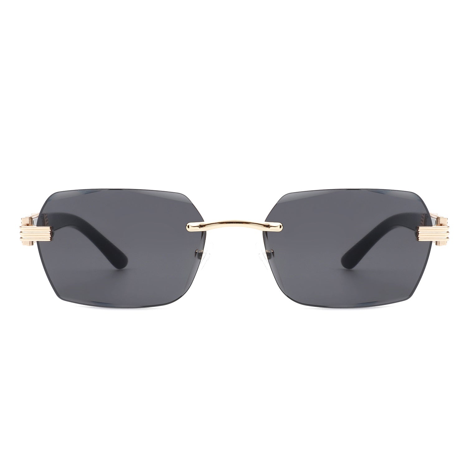 Hailstorm - Rectangle Retro Rimless Tinted Frameless Fashion Square Sunglasses