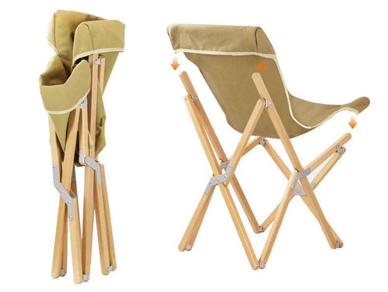 Outdoor Folding Wood Camping Chair