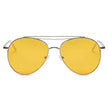 EDMOND | Lunettes de soleil aviateur unisexes, verres transparents, Style mode, cercle