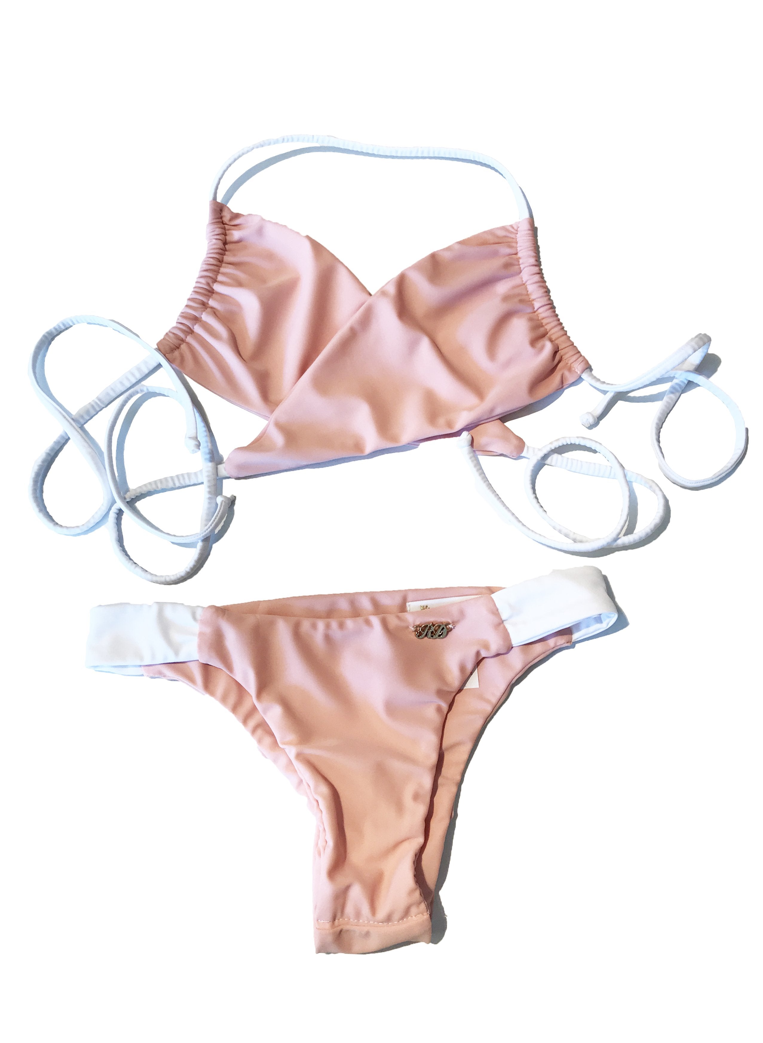 Niké Wrap Top & Classic Bottom - Powder Pink