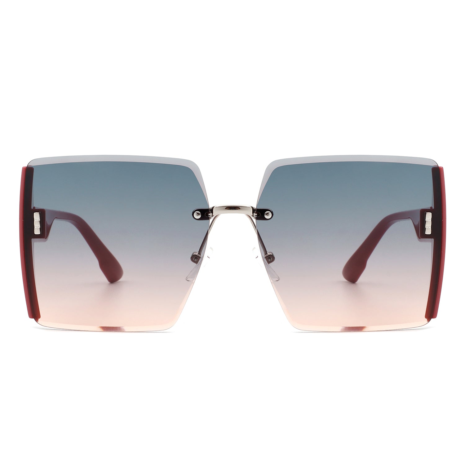 Phoenixy - Square Oversize Half Frame Fashion Women Sunglasses