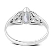 Silver Celtic Ring Set W/ Clear CZ