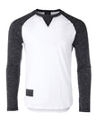 ZIMEGO T-shirt raglan à manches longues pour homme, coupe athlétique, style baseball rétro contrasté