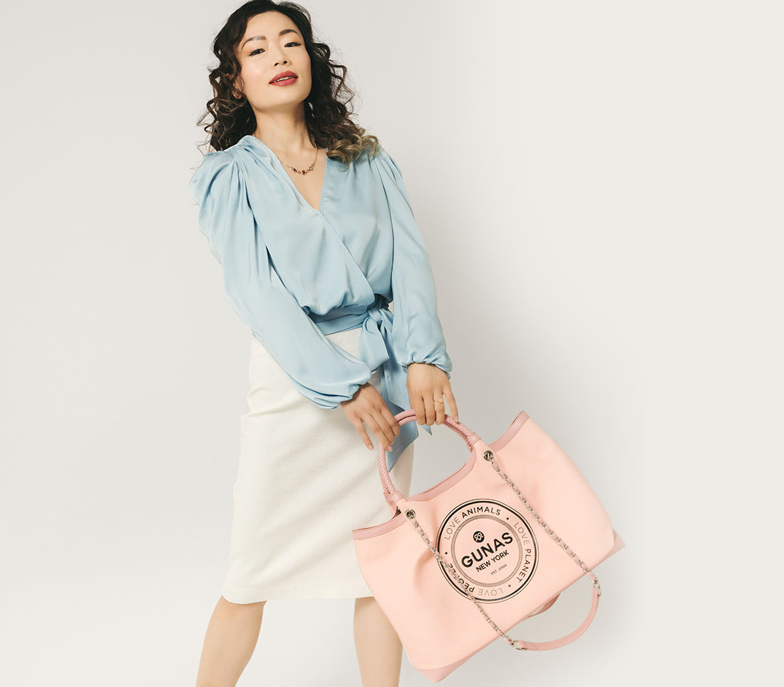 RUTH - Light Pink Vegan Canvas Tote